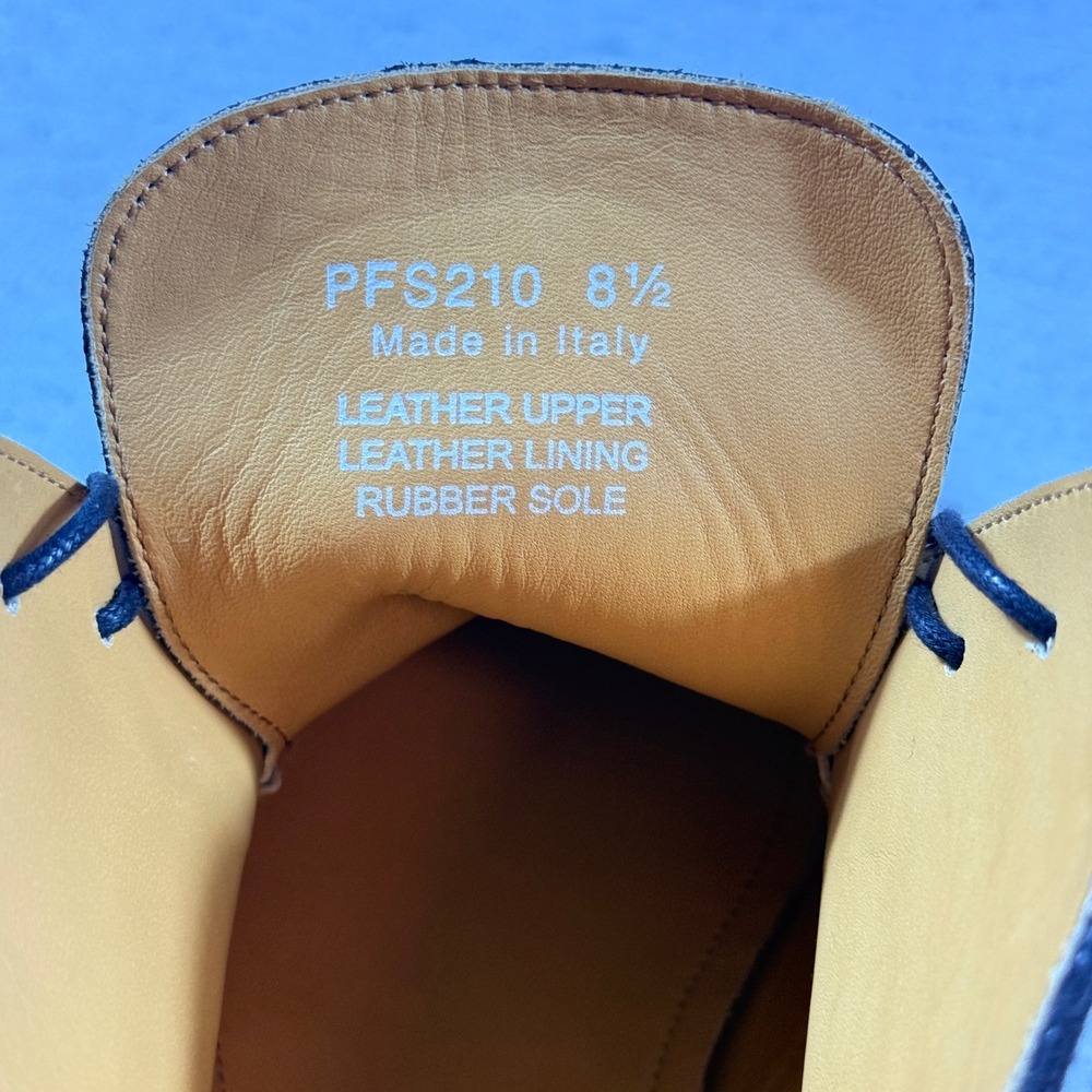 Paul Fredrick Men Grey Leather Chukka Boots Vibram Sole Made in Italy PFS210 8.5 - Picture 10 of 10